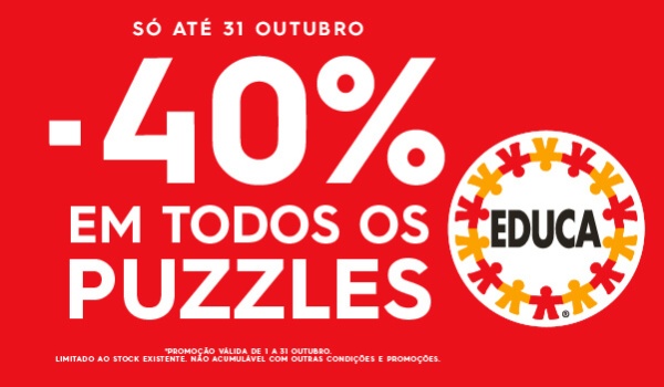 -40% em todos os Puzzles Educa 